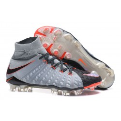 Scarpe Da Calcio Nike Hypervenom Phantom III DF FG Grigio Nero Arancione