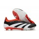 Scarpe Adidas Predator 24 Elite FG Nero Core Bianco Rosso Solare