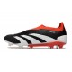 Scarpe Adidas Predator 24 Elite FG Nero Core Bianco Rosso Solare