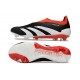 Scarpe Adidas Predator 24 Elite FG Nero Core Bianco Rosso Solare
