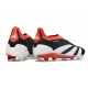 Scarpe Adidas Predator 24 Elite FG Nero Core Bianco Rosso Solare
