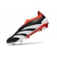 Scarpe Adidas Predator 24 Elite FG Nero Core Bianco Rosso Solare