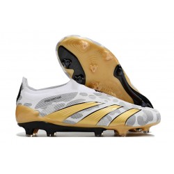 Scarpe Adidas Predator 24 Elite FG Oro Bianco Grigio