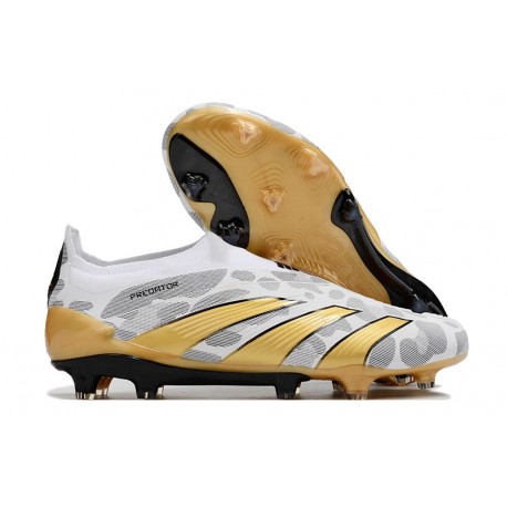 Scarpe Adidas Predator 24 Elite FG Oro Bianco Grigio