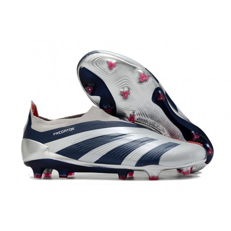 Scarpe Adidas Predator 24 Elite FG Argento Nero Rosso