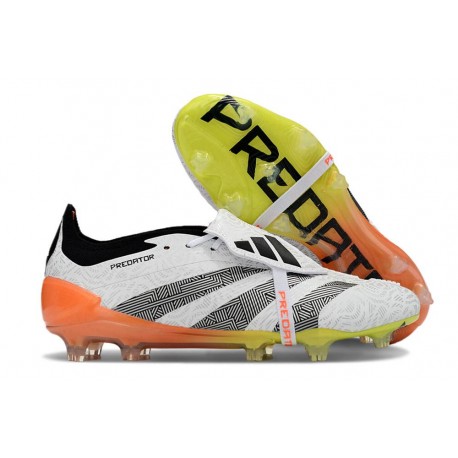 adidas Predator Elite Foldover Tongue FG Bianco Nero Arancione