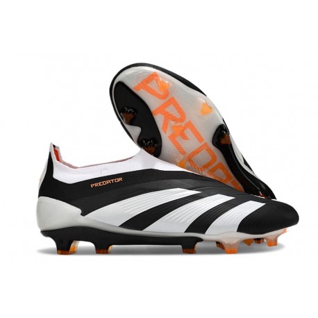 Scarpe Adidas Predator 24 Elite FG Nero Bianco Arancione