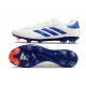 Scarpe Adidas Copa Pure 2 Elite + FG Pelle Ftwr Bianco Blu Lucido Rosso Solare