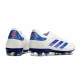 Scarpe Adidas Copa Pure 2 Elite + FG Pelle Ftwr Bianco Blu Lucido Rosso Solare