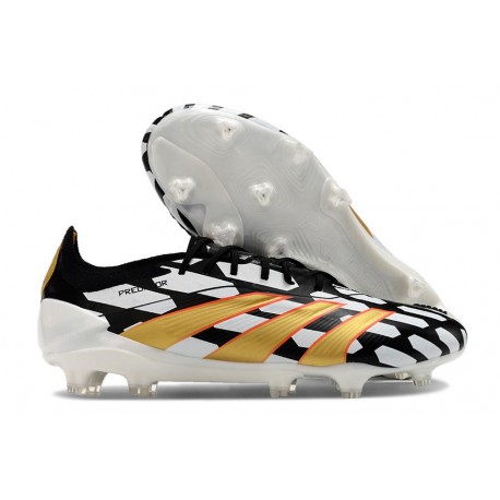 Adidas Predator Elite FG Nero Bianco Oro