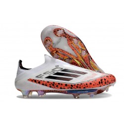 Scarpa adidas F50 + Laceless FG X Messi Bianco Rosso Nero