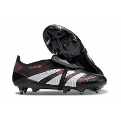 adidas Predator Elite Foldover Tongue FG Nero Grigio 4 Rosso Lucido