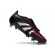 adidas Predator Elite Foldover Tongue FG Nero Grigio 4 Rosso Lucido
