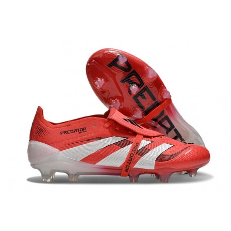 adidas Predator Elite Foldover Tongue FG Rosso Lucido Bianco Nero