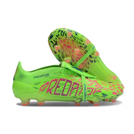 adidas Predator Elite Foldover Tongue FG Limone Lucido Rosa Lucido Blu Fusion