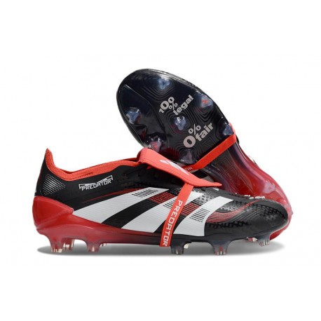 adidas Predator Elite Foldover Tongue FG Nero Bianco Rosso Vivido