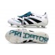 adidas Predator Elite Foldover Tongue FG Bianco Nero Ciano 