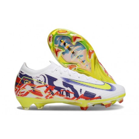 Nike Air Zoom Mercurial Vapor XVI Elite FG Bianco Giallo Rosso Viola 