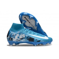 Nike Zoom Mercurial Superfly 10 Elite FG Blu Bianco