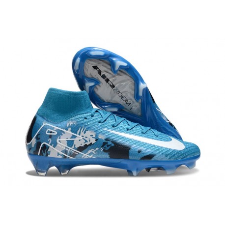 Nike Zoom Mercurial Superfly 10 Elite FG Blu Bianco