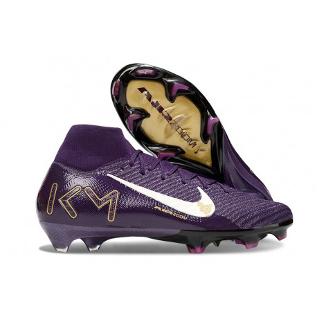 Nike Zoom Mercurial Superfly 10 Elite FG MBAPPE Grand Viola Avorio Pallido