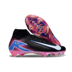 Nike Zoom Mercurial Superfly 10 Elite FG Nero Bianco Rosa Blu