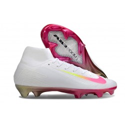 Nike Zoom Mercurial Superfly 10 Elite FG Scarpe Bianco Rosa