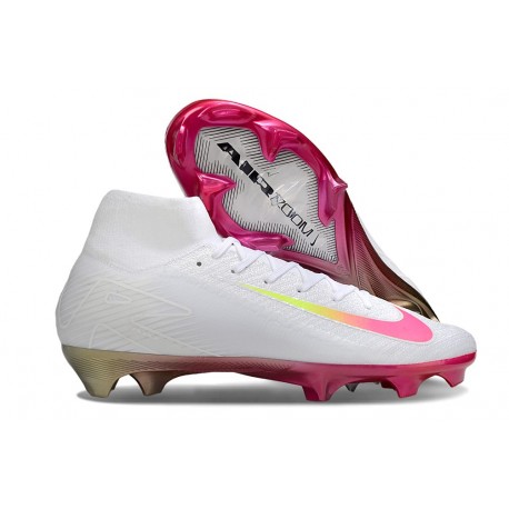 Nike Zoom Mercurial Superfly 10 Elite FG Scarpe Bianco Rosa