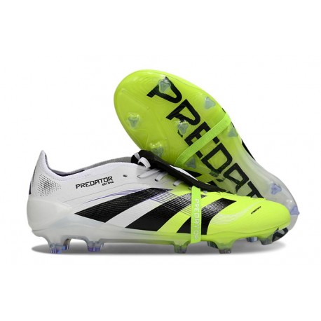 adidas Predator Elite Foldover Tongue FG Bianco Nero Limone Lucido