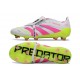 adidas Predator Elite Foldover Tongue FG Bianco Rosa Lucido Limone Lucido