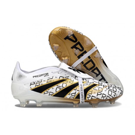 adidas Predator Elite FT 2025 FG Bianco Nero Core Oro Met