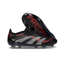 Scarpa da Calcio Adidas Predator Elite FG Nero Grigio Rosso Lucido