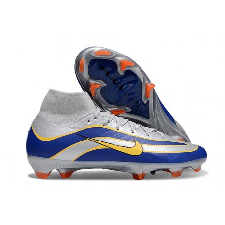 Scarpa da Calcio Nike Mercurial Superfly X Elite FG Argento Blu Giallo