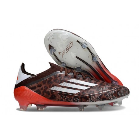 Scarpa adidas F50 Elite FG Leopardo Argento Rosso