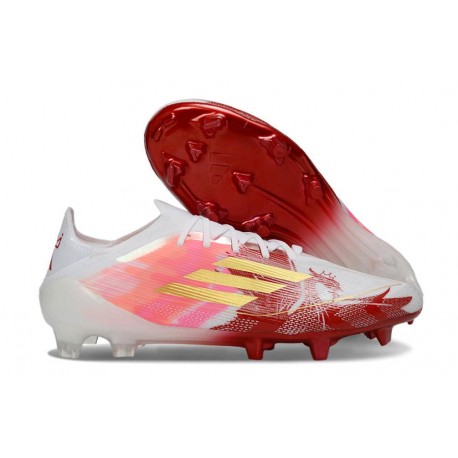 Scarpa adidas F50 Elite FG Bianco Rosso Oro