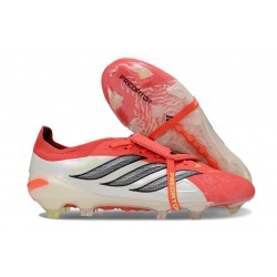 adidas Predator 26 Elite Fold-over Tongue FG Rosso Bianco Nero