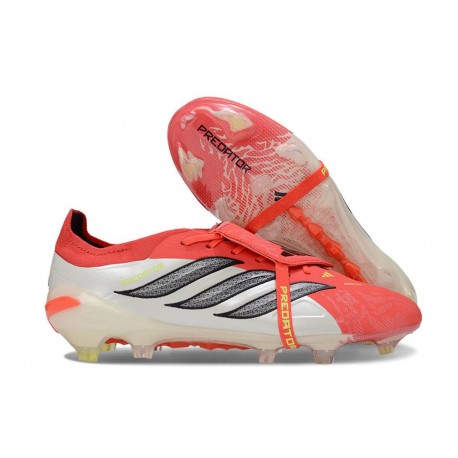 adidas Predator 26 Elite Fold-over Tongue FG Rosso Bianco Nero