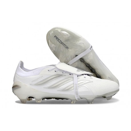 adidas Predator 26 Elite Fold-over Tongue FG Bianco Argento