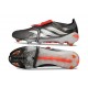 adidas Predator 26 Elite Fold-over Tongue FG Ferro Metallizzato Zero Metallico Rosso Lucido