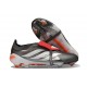 adidas Predator 26 Elite Fold-over Tongue FG Ferro Metallizzato Zero Metallico Rosso Lucido