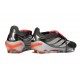 adidas Predator 26 Elite Fold-over Tongue FG Ferro Metallizzato Zero Metallico Rosso Lucido