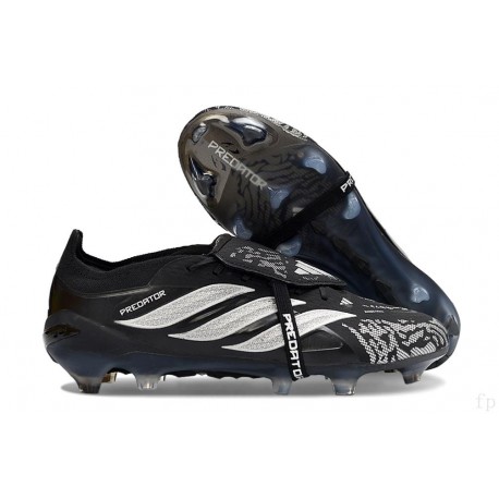 adidas Predator 26 Elite Fold-over Tongue FG Nero Argento