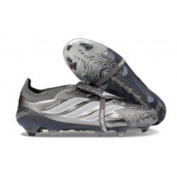 adidas Predator 26 Elite Fold-over Tongue FG Ferro Metallizzato 