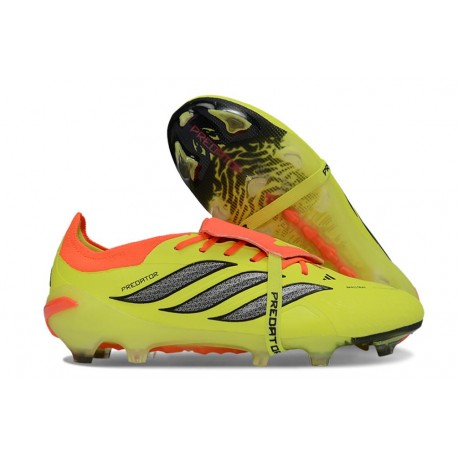 adidas Predator 26 Elite Fold-over Tongue FG Giallo Nero Rosso