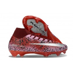 Nike Air Zoom Mercurial Superfly 10 Elite FG Safari Rosso Argento
