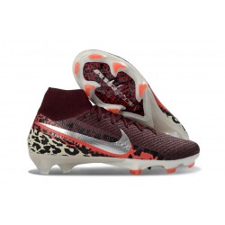 Nike Air Zoom Mercurial Superfly 10 Elite FG Bordeaux Argento