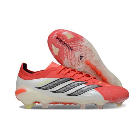 Scarpe adidas Predator 26 Elite FG Rosso Lucido Nero Core Ftwr Bianco