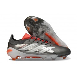 adidas Predator 26 Elite FG Ferro Metallizzato Zero Metallico Rosso Lucido