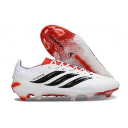 Scarpe da Calcio adidas Predator 26 Elite FG Bianco Nero Rosso