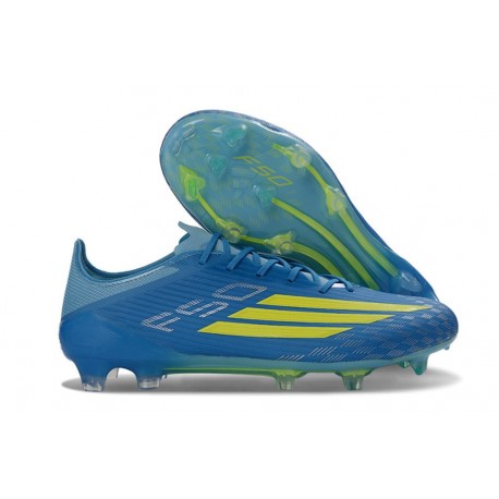 adidas Scarpe Uomo F50 Elite FG MESSI Team Blu Royal Giallo Solare Semi Blu Burst